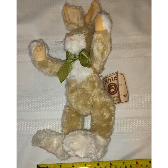 Boyds Bear Bunny Plush Stuffed Animal Hopper Q Buns Fully Jointed Has tags 12" - Picture 12 of 12